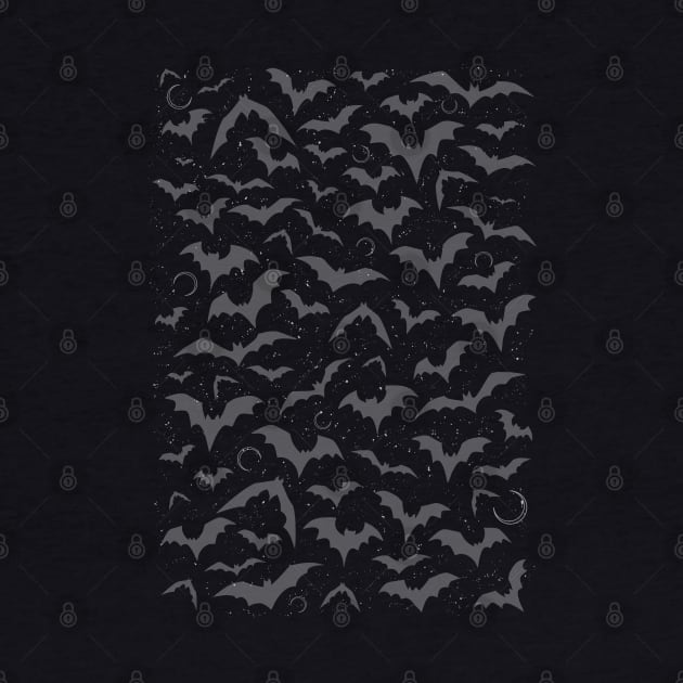 Bats Attack, Goth Pattern, Halloween, flying bats, horror sticker, gothic design by SSINAMOON COVEN